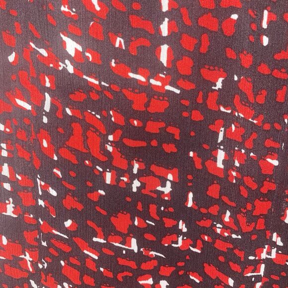 Vtg 80s STUDIO I Skirt Set Suit Short Sleeves Ruffled A-Line Womens 10 Red Black - Picture 6 of 16